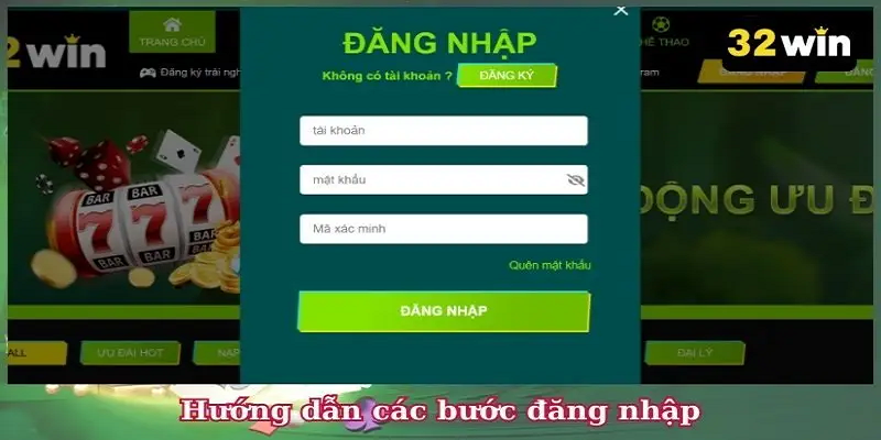 Chi tiết đăng nhập 32WIN